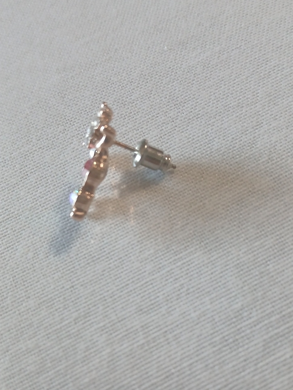 Gold Color Multicolor Crystal Cluster Earrings - Picture 2 of 4
